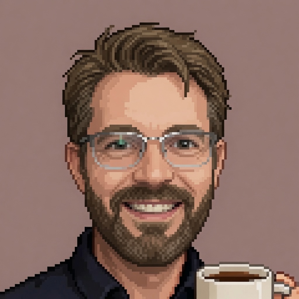 Pixel art portrait of Mike