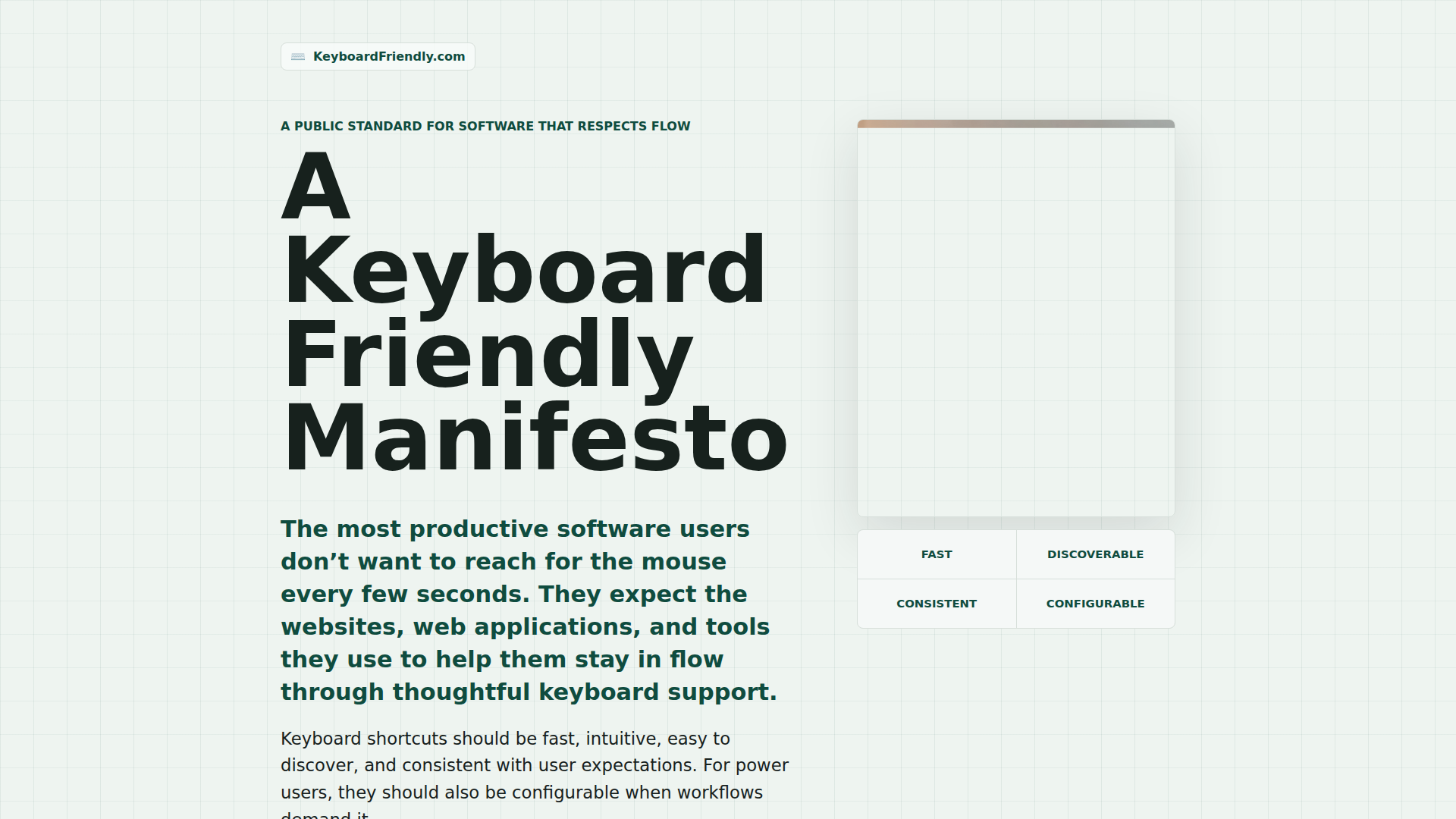 KeyboardFriendly.com screenshot