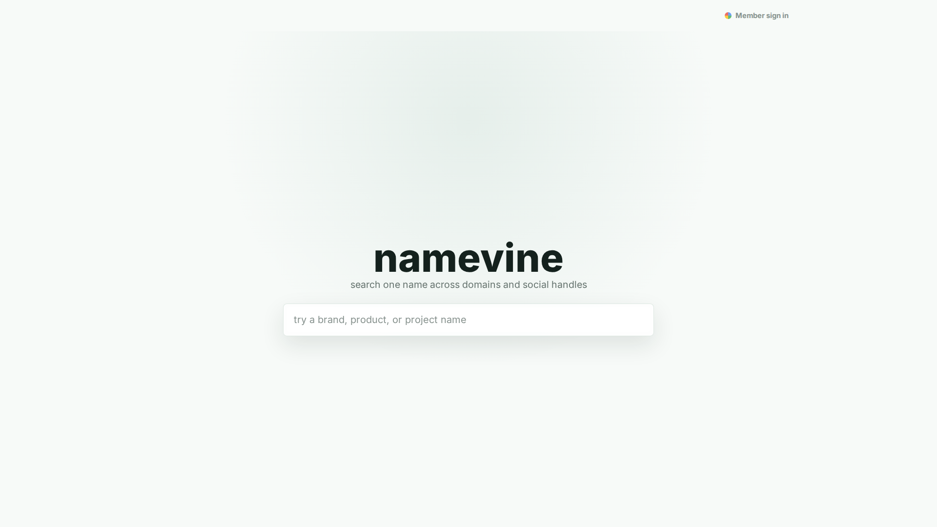 Namevine.com screenshot